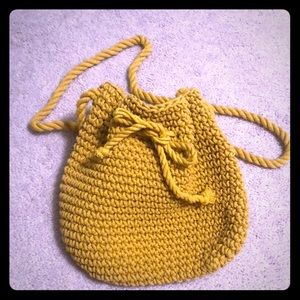 Mustard Yellow Crochet Crossbody